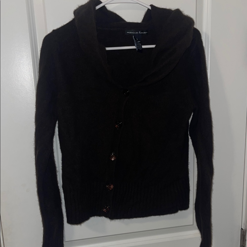 Marina Luna Chocolate Brown Cardigan